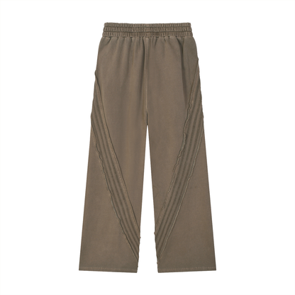 Unisex Snow Washed Tape Raw Edge Sweatpants