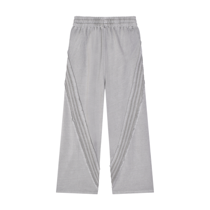 Unisex Snow Washed Tape Raw Edge Sweatpants